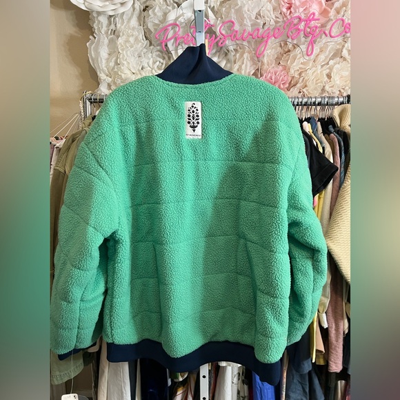 Free People Fleecy Sherpa Scrunchy Pippa Jacket, Various Sizes NWT - Picture 10 of 11